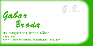 gabor broda business card