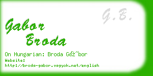 gabor broda business card